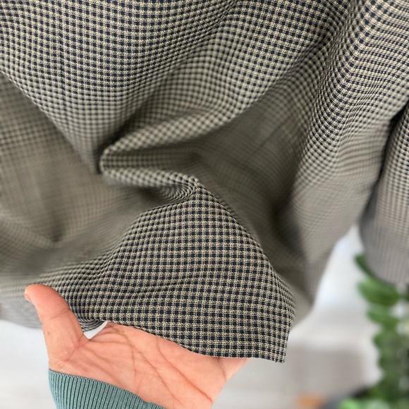 ERMENEGILDO ZEGNA Vintage Gingham Suit Jacket Sports Blazer Size 46R US - Picture 9 of 12